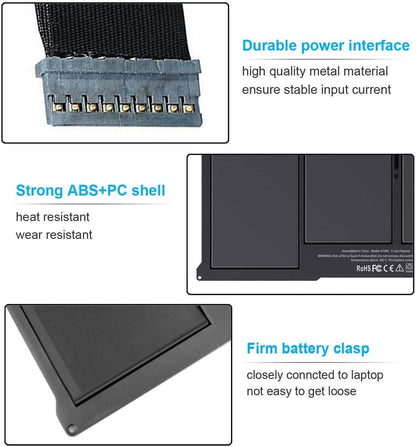 Battery A1369 A1405 A1496 A1377 for MacBook Air 13" A1466 (2010-2017) Compatible