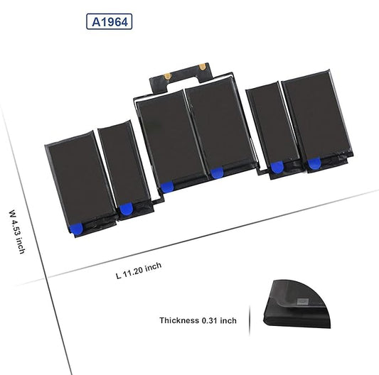Battery A1964 for MacBook Pro A1989 (Mid 2018 2019) A2251(2020) Compatible