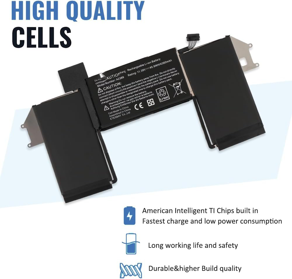 Battery A2389 for MacBook Air13'' M1 A2337 (2020) compatible